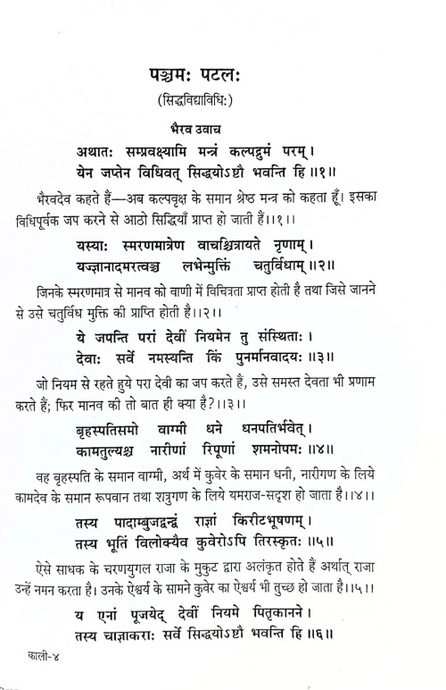 Kali Tantram Rudrachandi Tantram (CSBG 528)